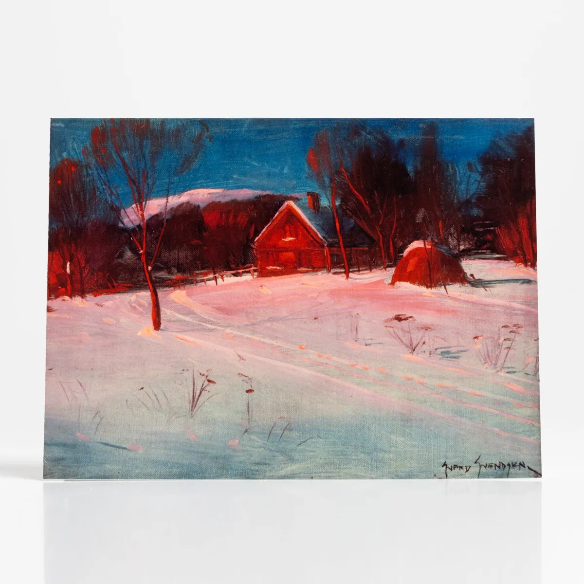 Vesterheim Single Cards-Farm in Winter by Sven Svendsen  - Collection Card