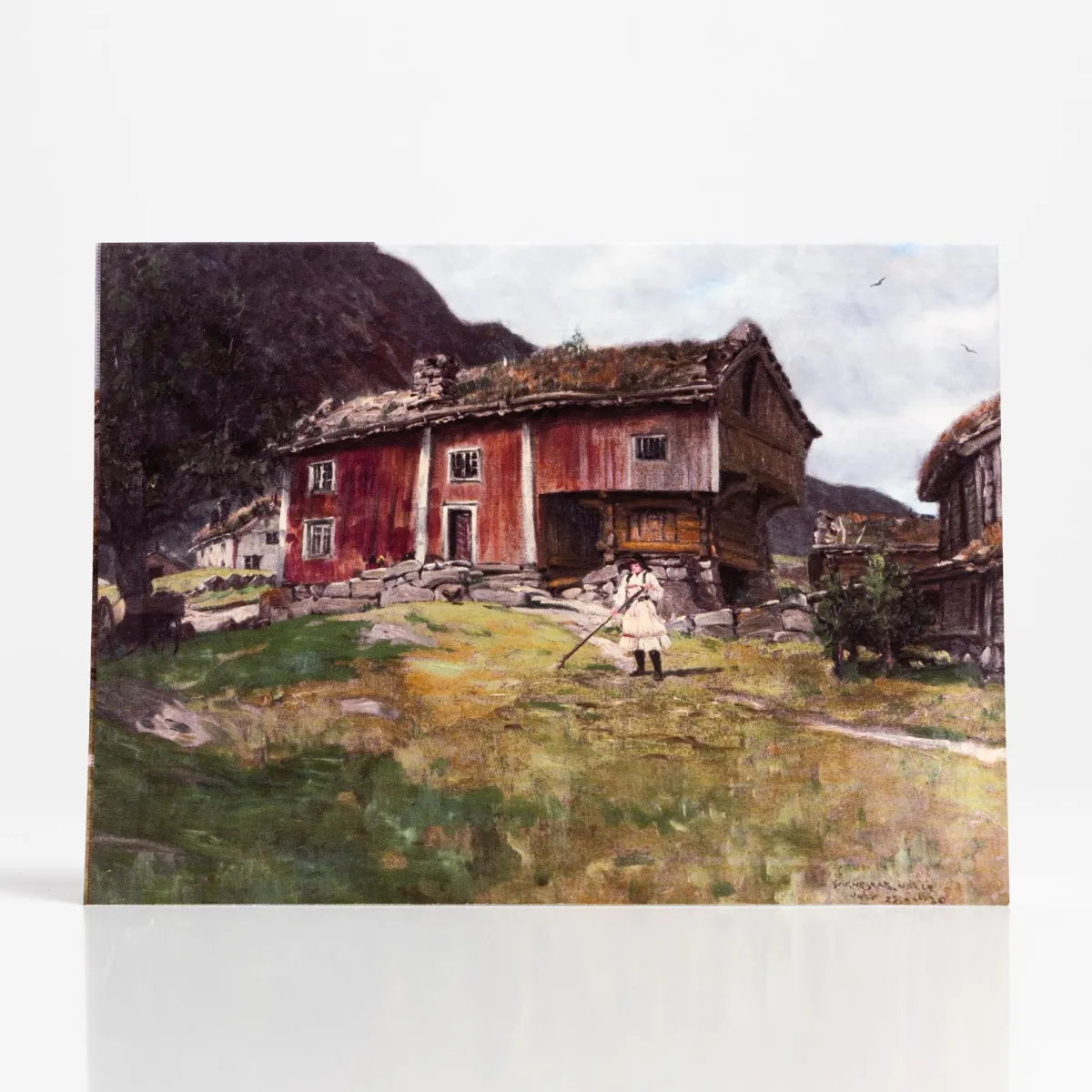 Vesterheim Single Cards-Farmstead in Setesdal By Ben Blessum - Collection Card