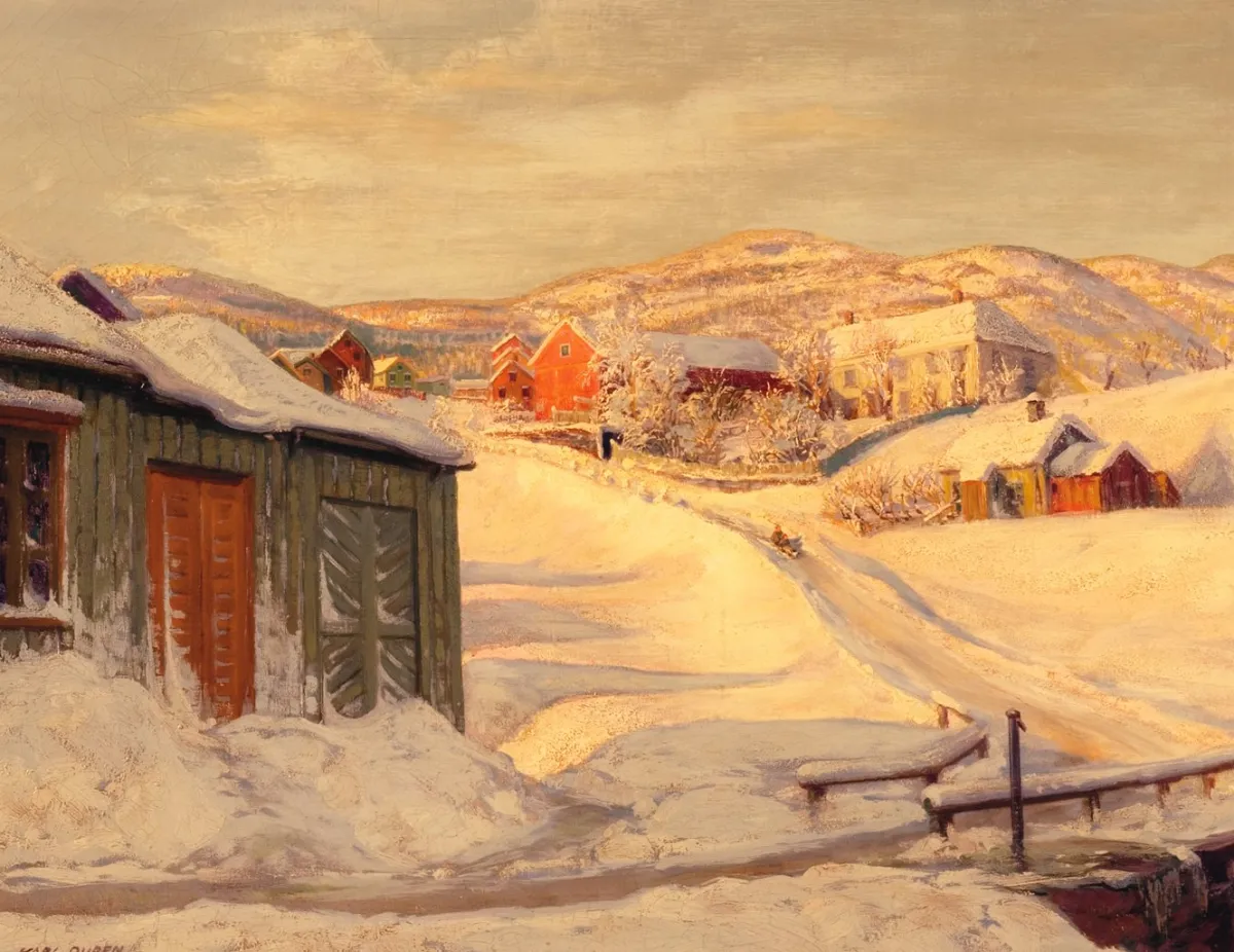 Vesterheim Giclee Reproduction Prints-Giclée Print from 's Collections - Winter in Trondhjem by Karl Ouren