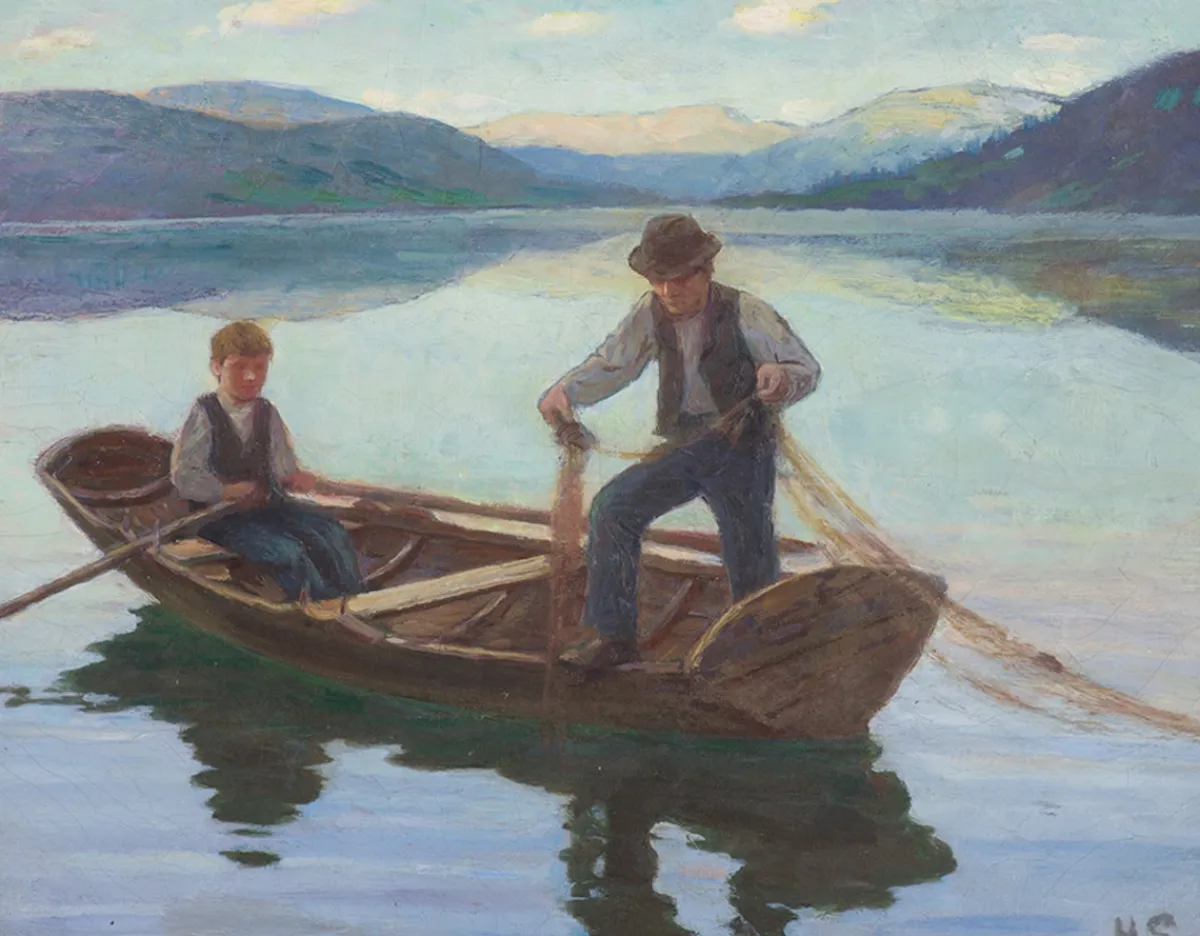 Vesterheim Giclee Reproduction Prints-Giclee Print from 's Collections - On Mountain Lake by Gausta