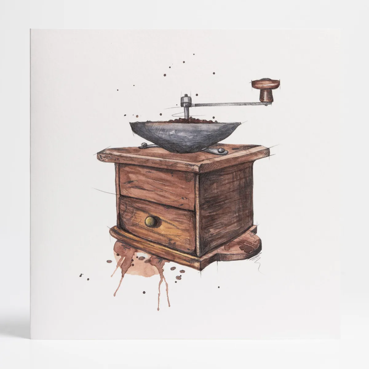 Vesterheim Single Cards-Kaffekvern By Mona Stenseth Erlandsen