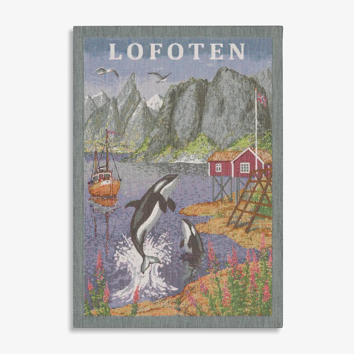Vesterheim Towels, Runners, & Washcloths-Lofoten Tea Towel by Ekelund