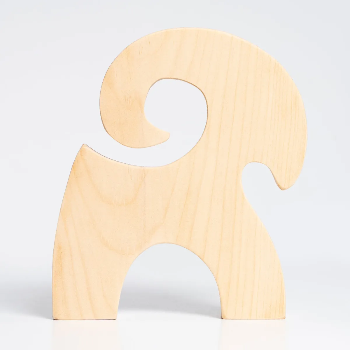 Vesterheim Woodworking | Rosemaling-Nordic Goat 3/4 Curl Woodenware