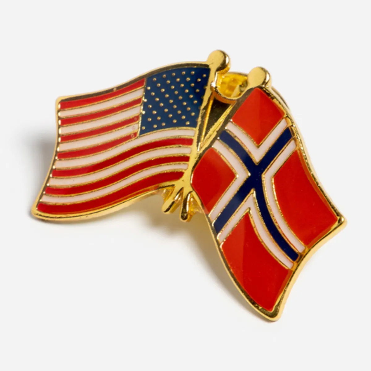 Vesterheim Modern Jewelry-Norway and United States Friendship Flag Lapel Pin