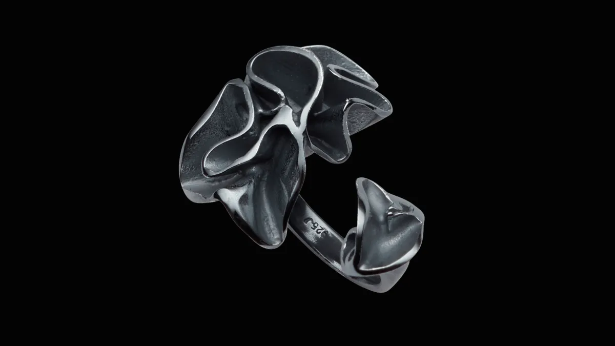 Vesterheim Modern Jewelry-Oxidized Silver Ring by Sylvsmidja