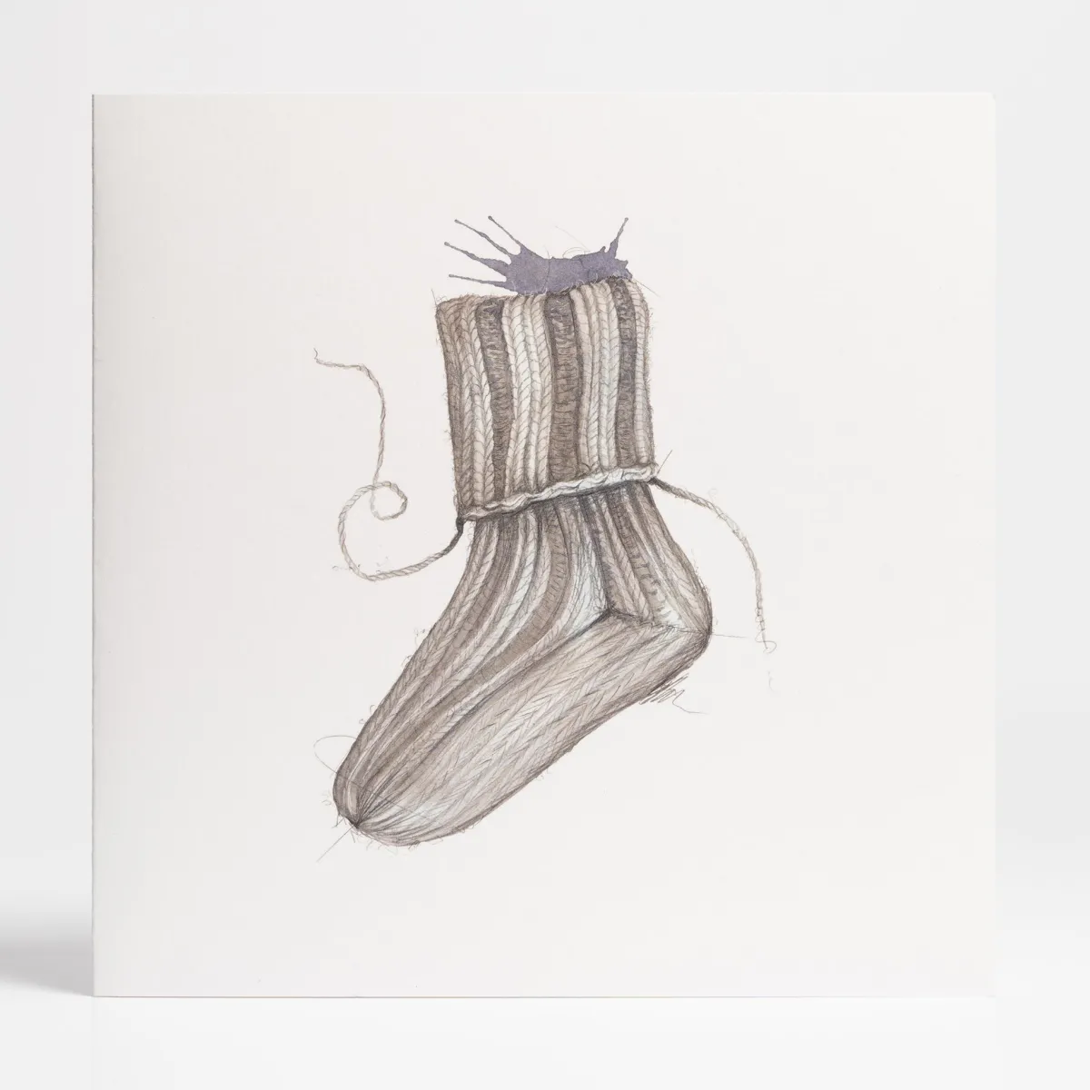 Vesterheim Single Cards-Raggsokk Card by Mona Stenseth Erlandsen