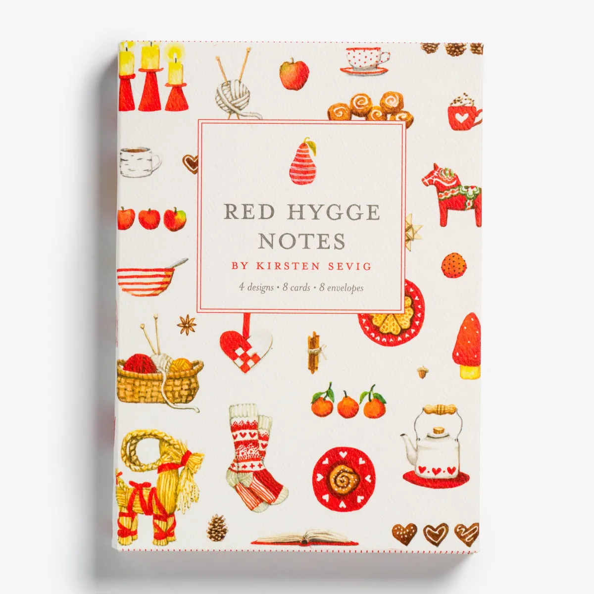 Vesterheim Card Packets-Red Hygge Notes by Kirsten Sevig