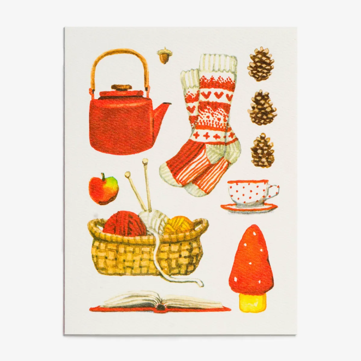 Vesterheim Card Packets-Red Hygge Notes by Kirsten Sevig