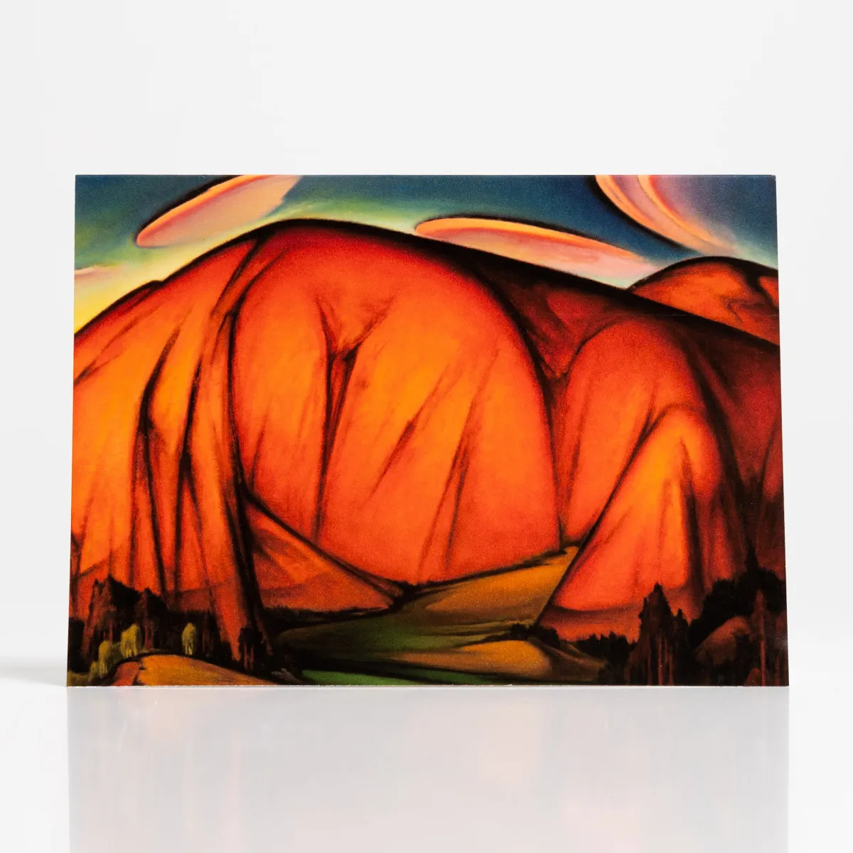 Vesterheim Single Cards-Red Mountains by Christian Midjo - Collection Card