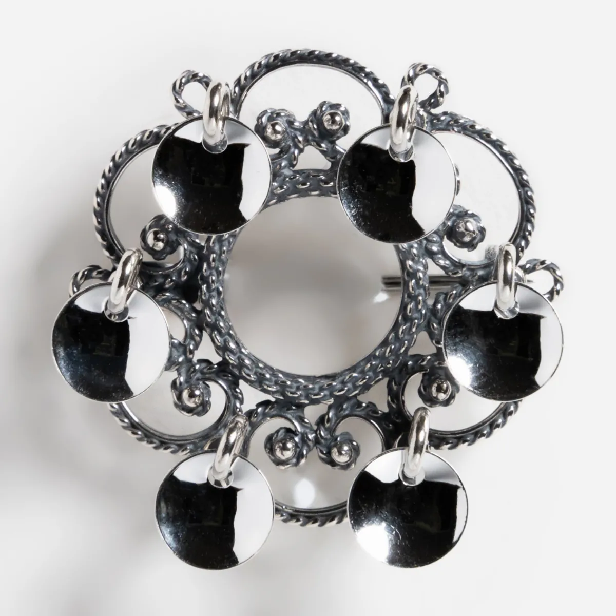 Vesterheim Sølje Jewelry-Sølje Oxidized Brooch by Sylvsmidja
