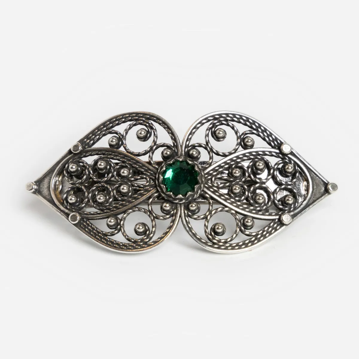 Vesterheim Modern Jewelry-Small Heart Filigree Hairpiece by Sylvsmidja