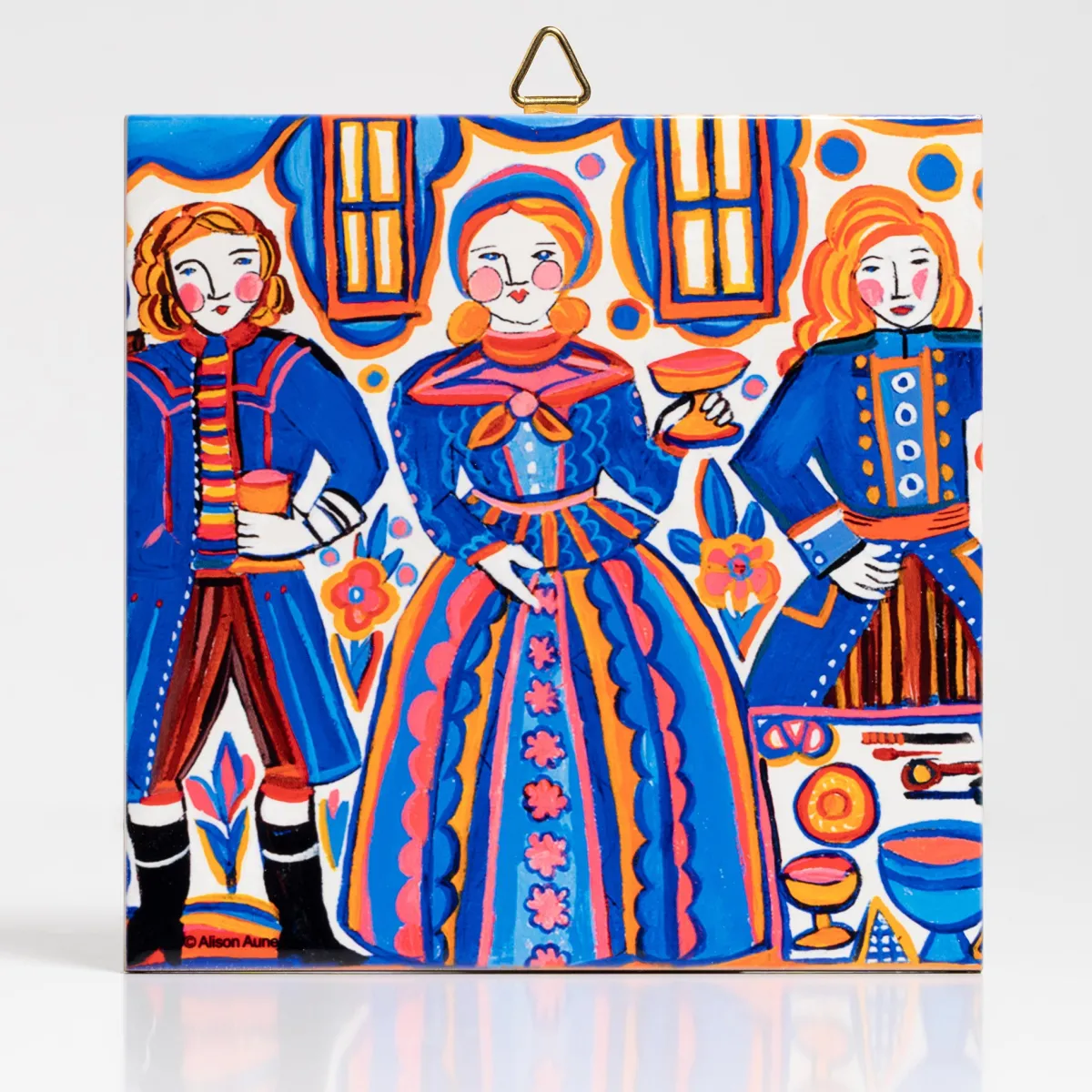 Vesterheim Trivets & Coasters-Swedish Fest Trivet Designed by Alison Aune