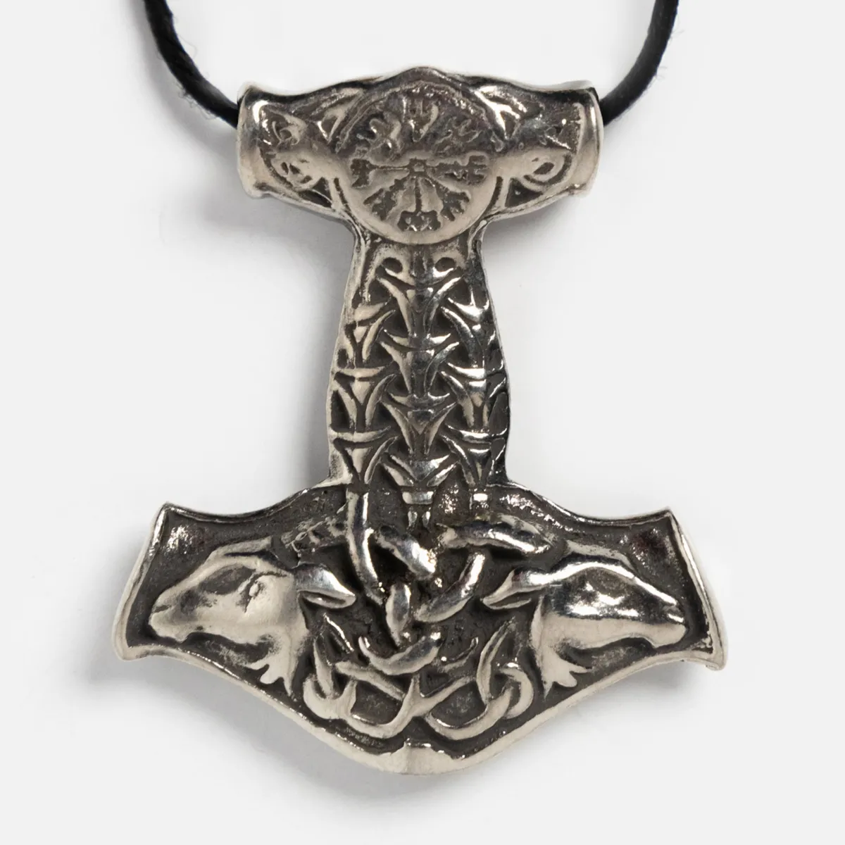 Vesterheim Modern Jewelry-Thor's Hammer with Goats Necklace