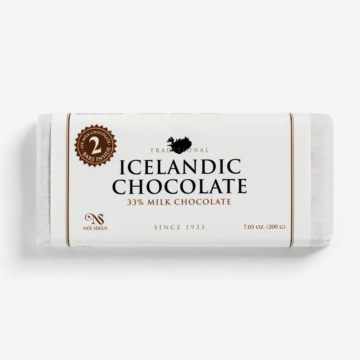 Vesterheim Candy-Two Bars Icelandic Milk Chocolate