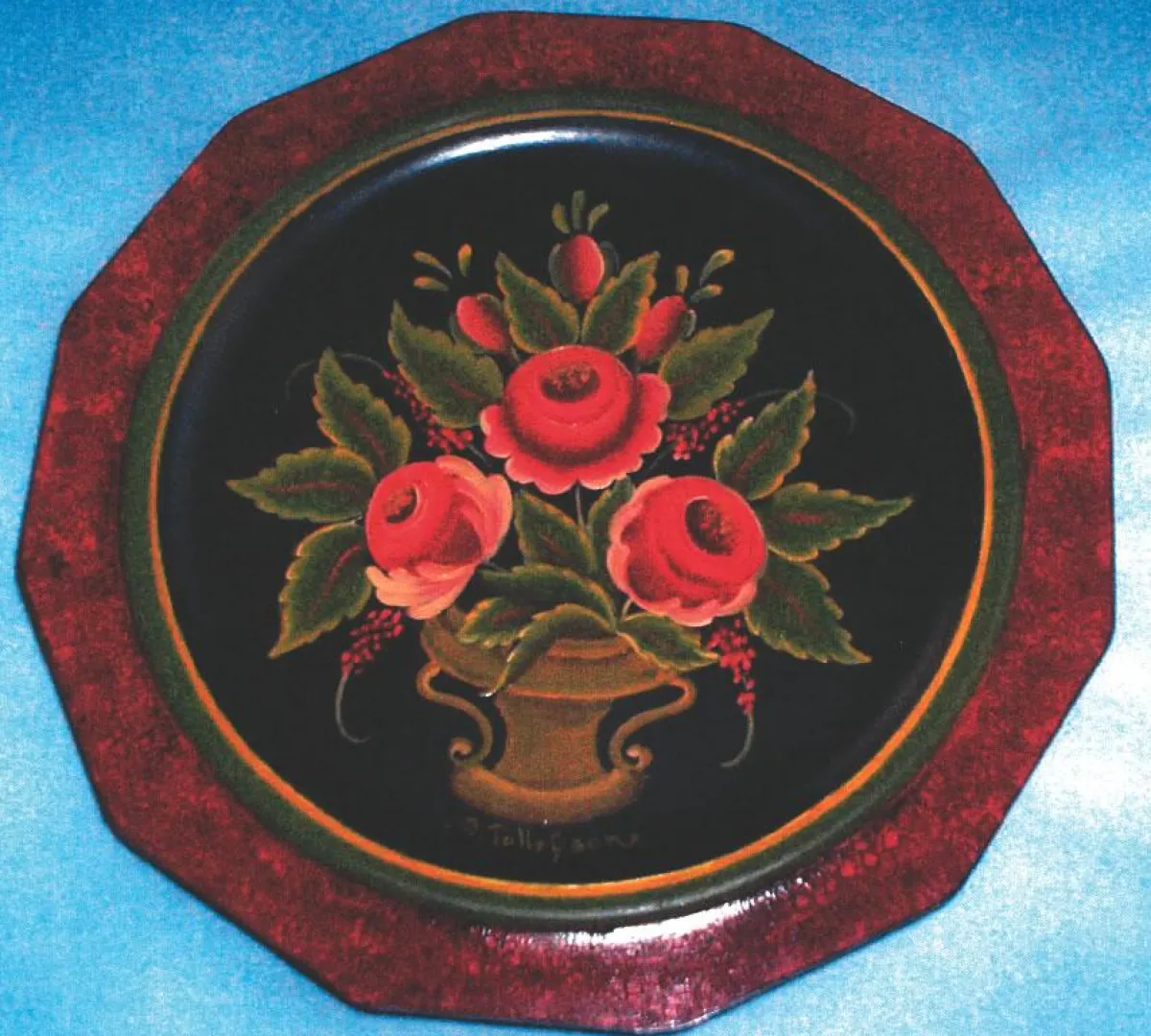 Vesterheim Rosemaling | Patterns & Design Packets-Valdres Plate Pattern by Sara Tollefson